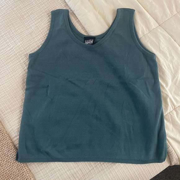 Eileen Fisher Tops - Eileen Fisher Women's 100% cotton tank Top green blue basic classic 90s size 1